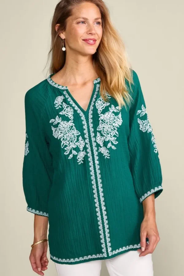 Katie Gauze Tunic<Soft Surroundings Discount