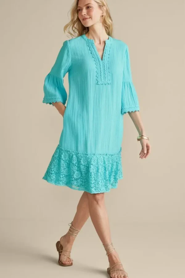 Kiona Gauze Short Dress<Soft Surroundings Fashion