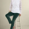 Sutton Velveteen Pull-On Slim Leg Pants<Soft Surroundings Sale