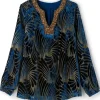 Adrienne Embroidered Velvet Tunic<Soft Surroundings Hot