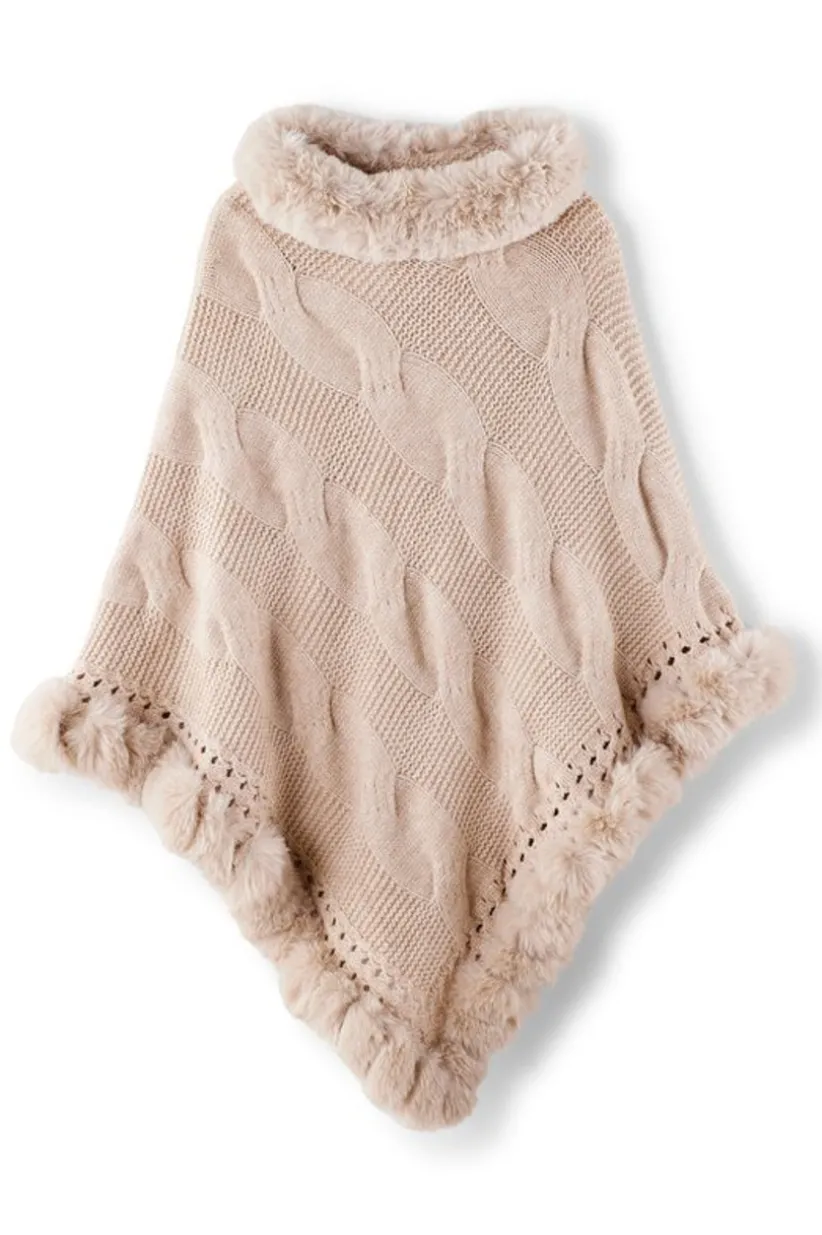 Alexi Cable Knit Poncho<Soft Surroundings Discount