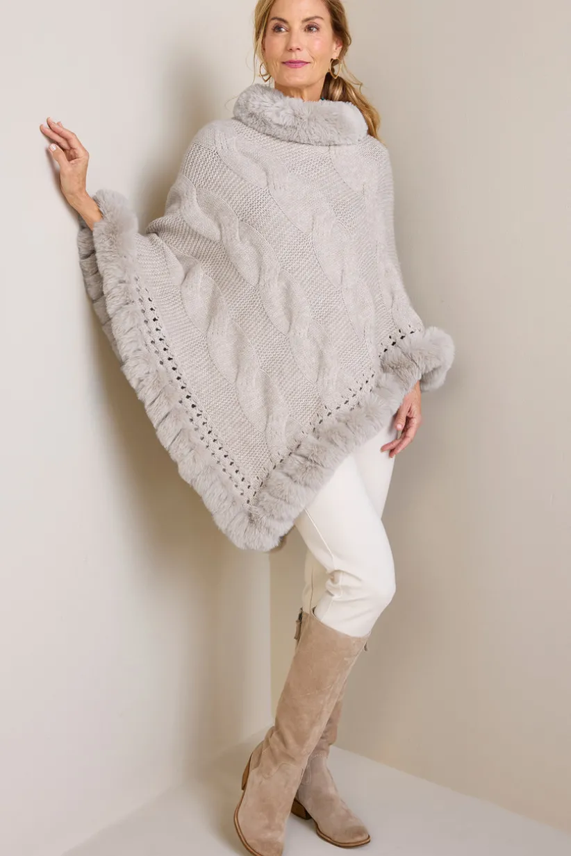 Alexi Cable Knit Poncho<Soft Surroundings Discount