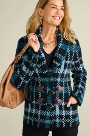 Alpine Plaid Sweater Coat<Soft Surroundings Discount