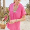 Annalise Linen Blend Tunic<Soft Surroundings Outlet