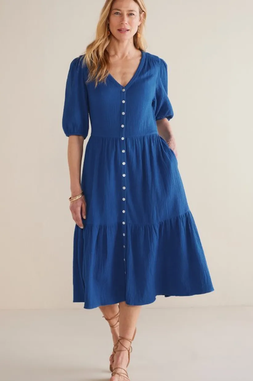 Arielle Gauze Midi Dress<Soft Surroundings New