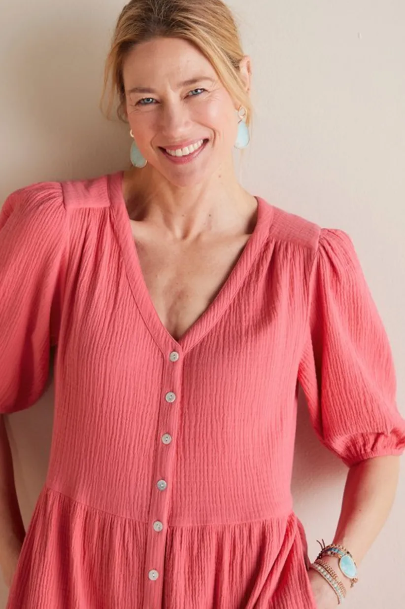 Arielle Gauze Midi Dress<Soft Surroundings New