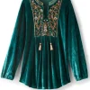 Ashanti Embellished Velvet Tunic<Soft Surroundings Discount