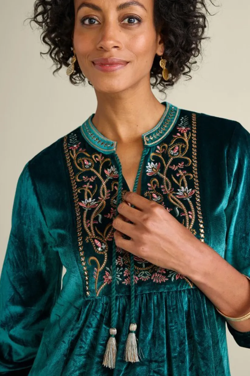 Ashanti Embellished Velvet Tunic<Soft Surroundings Discount