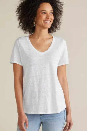 Aubrey Linen Slub Tee<Soft Surroundings Discount
