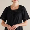 Brianna Crochet Knit Tee<Soft Surroundings New
