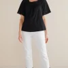 Brianna Crochet Knit Tee<Soft Surroundings New