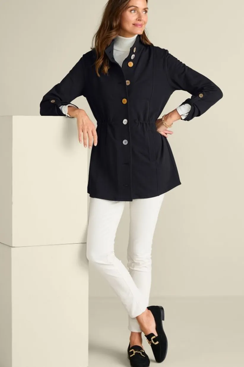 Caprice French Terry Jacket<Soft Surroundings Fashion