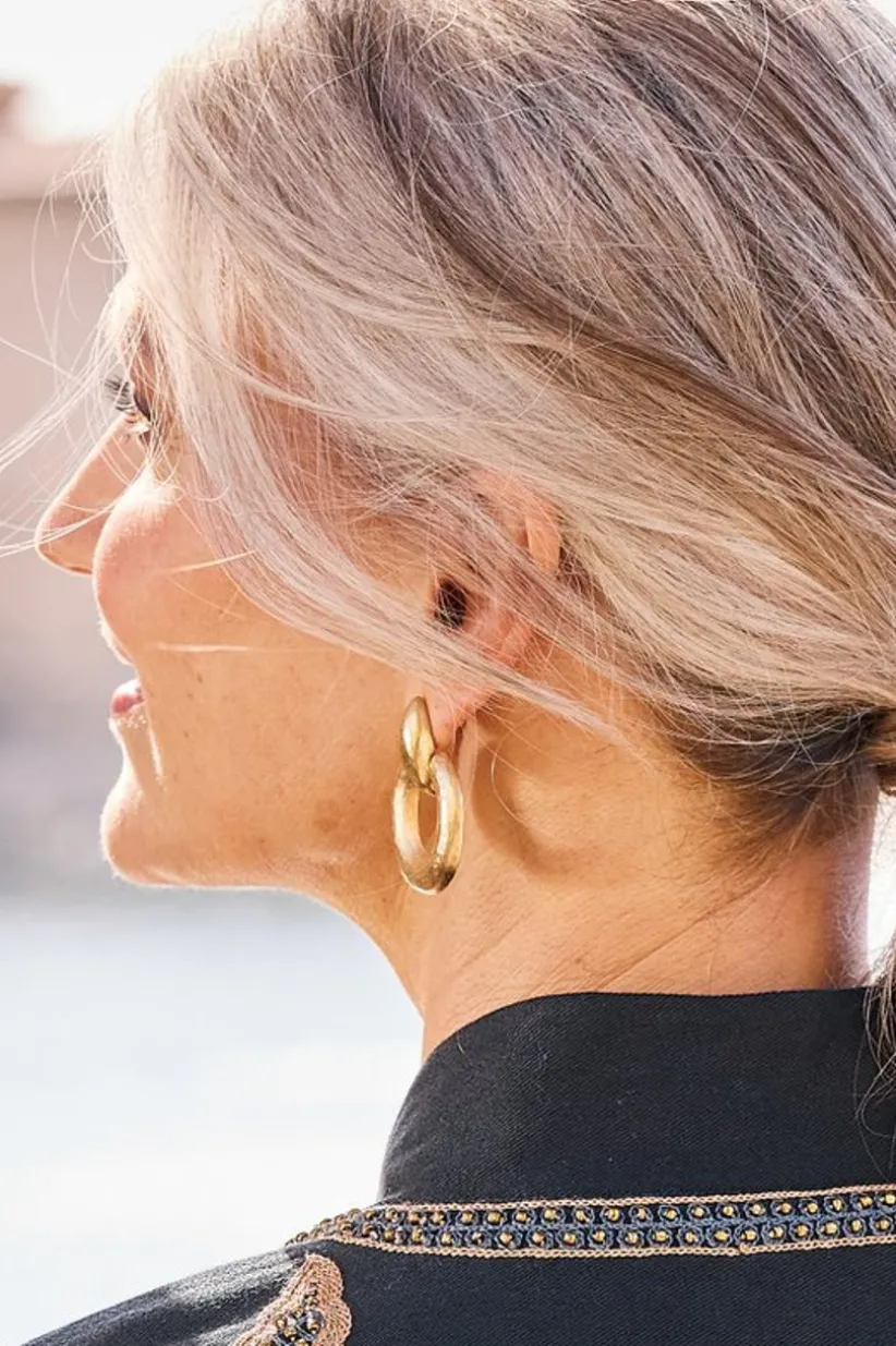 Cara Hammered Hoop Earrings<Soft Surroundings Clearance