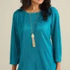 Cella Plisse Tunic<Soft Surroundings Hot