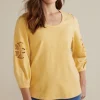 Charmaine Embroidered French Terry Top<Soft Surroundings New