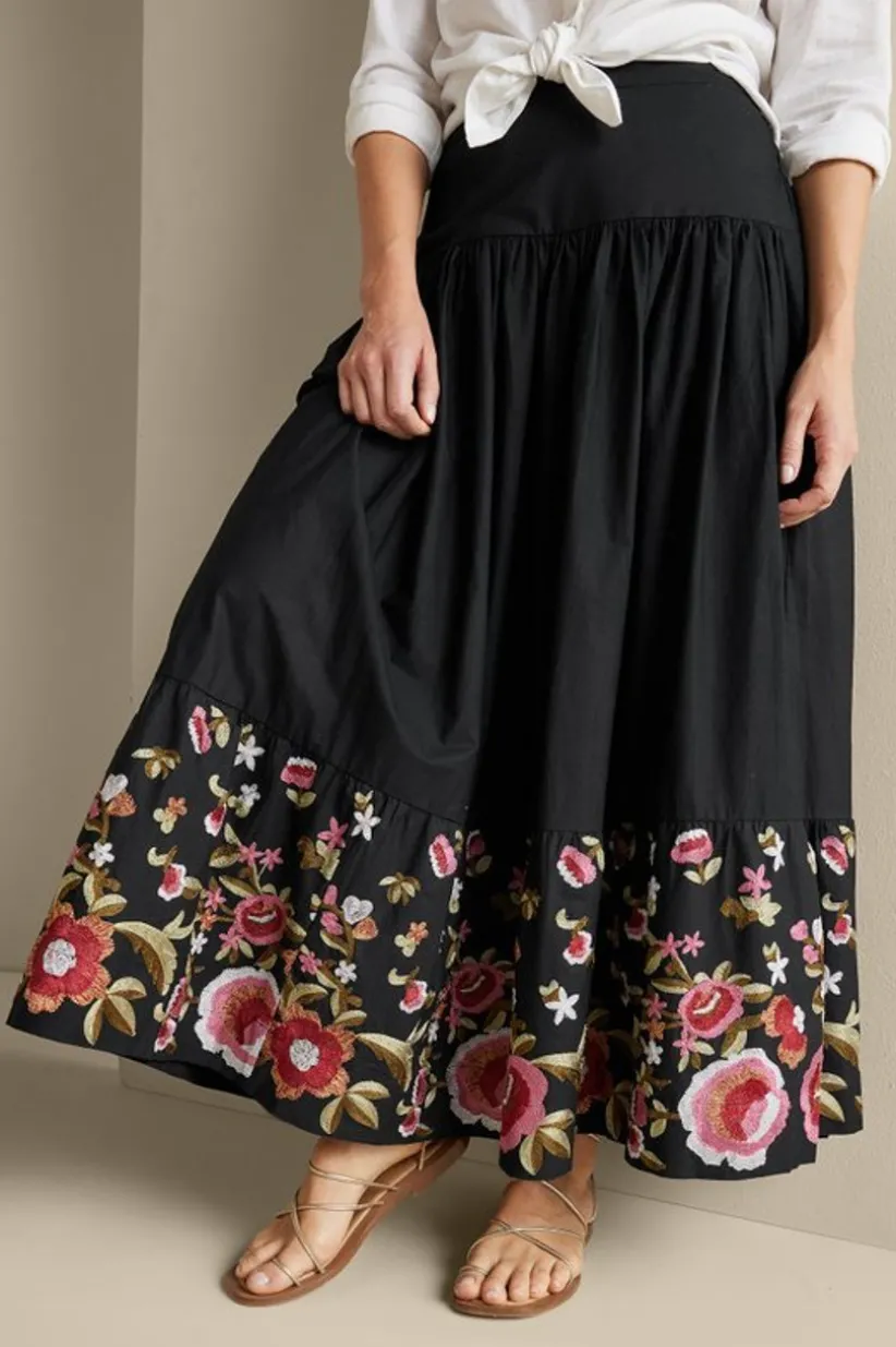 Cindi Embroidered Maxi Skirt<Soft Surroundings New