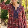 Cindra Embroidered Gauze Tunic<Soft Surroundings Fashion