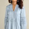 Connie Lace Trim Crepe Top<Soft Surroundings Best