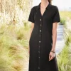 Danielle Button Dress<Soft Surroundings Clearance