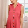 Danielle Button Tank<Soft Surroundings Outlet