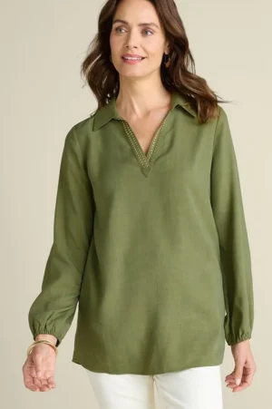 Delaine Tencel™ Tunic<Soft Surroundings Hot