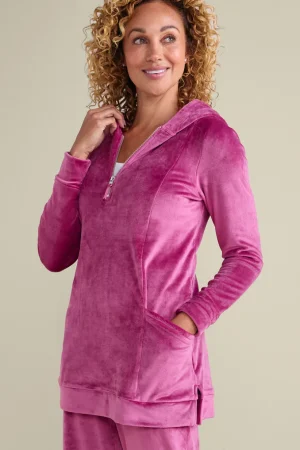 Dixie Velour Zip Hoodie Tunic<Soft Surroundings Online