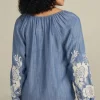 Diya Embroidered Tencel™ Peasant Top<Soft Surroundings Clearance