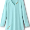 Dove French Terry Asymmetrical Tunic<Soft Surroundings Clearance