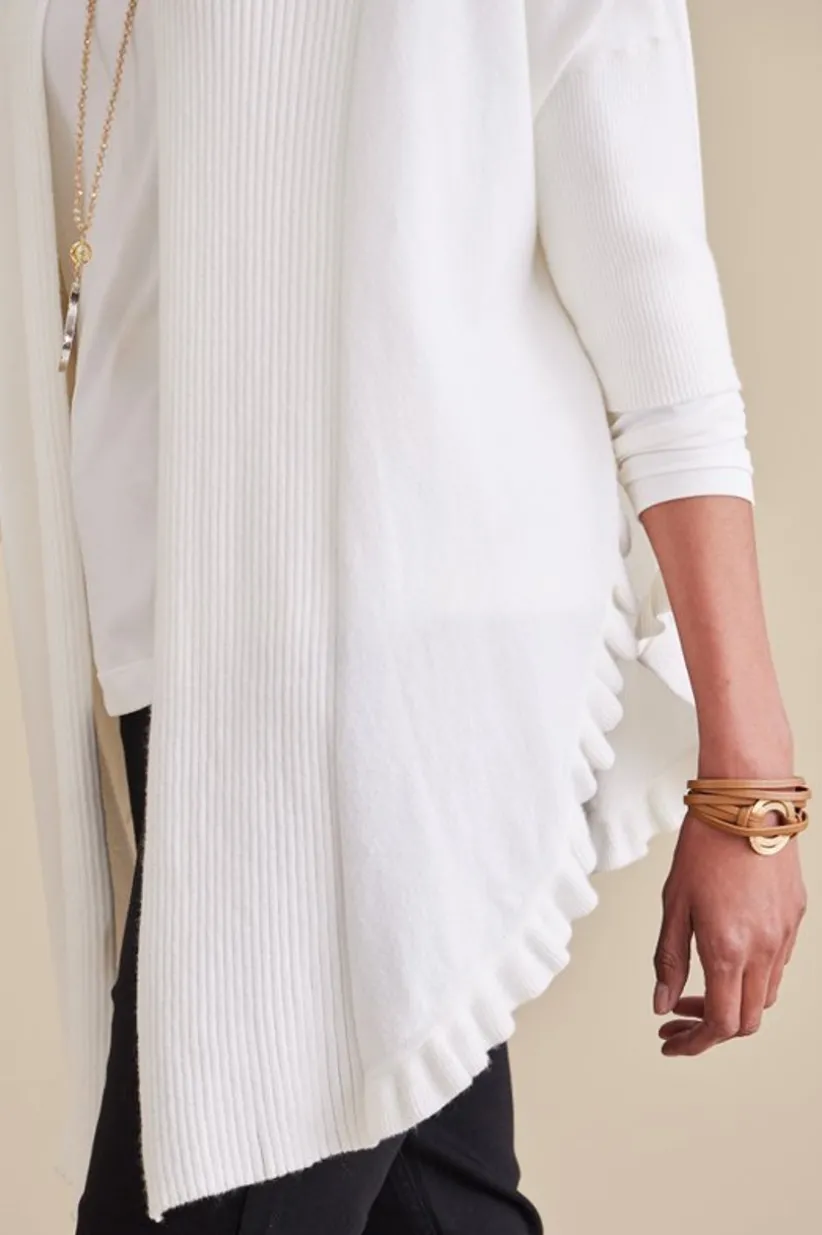 Draped Ruffle Cardigan<Soft Surroundings Outlet