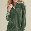 Eden Velvet and Lace Shirt<Soft Surroundings Fashion