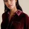 Eden Velvet and Lace Shirt<Soft Surroundings Fashion