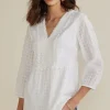 Elodie Windowpane Gauze Top<Soft Surroundings New