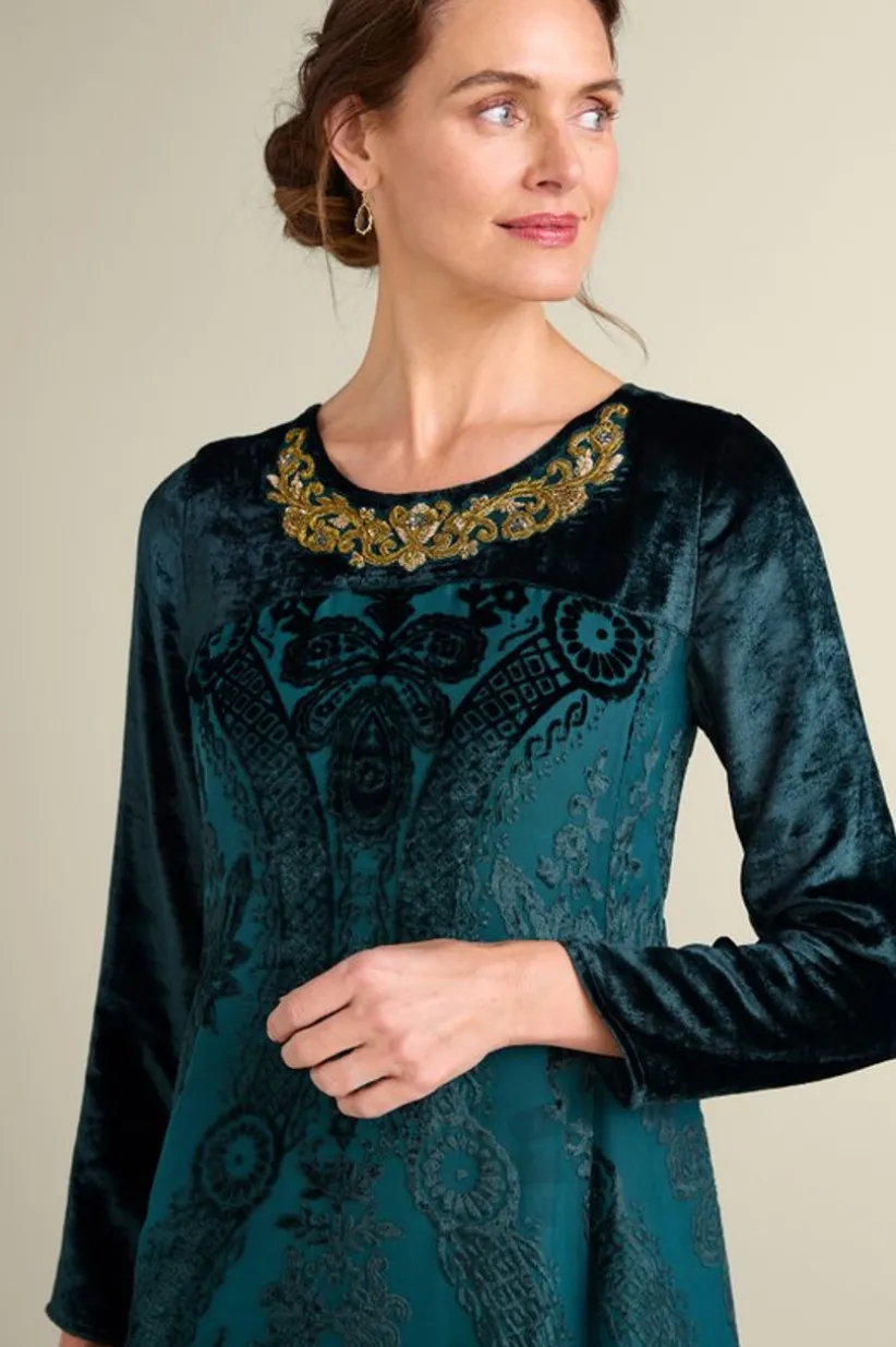 Emaline Velvet Burnout Maxi Dress<Soft Surroundings Best