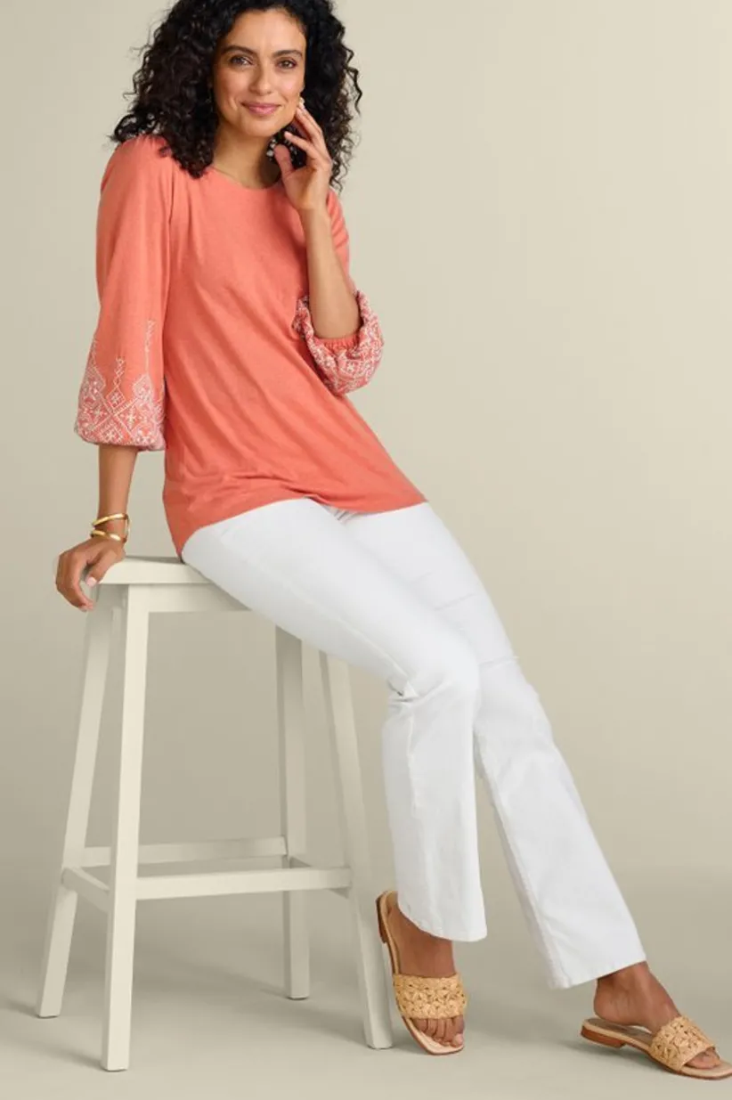 Embroidered Parisian Poet Top<Soft Surroundings Hot