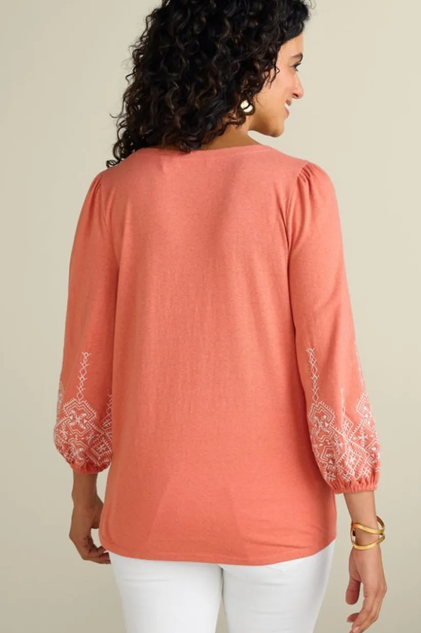 Embroidered Parisian Poet Top<Soft Surroundings Hot