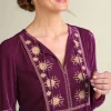 Evelyne Embroidered Velvet Tunic<Soft Surroundings Fashion