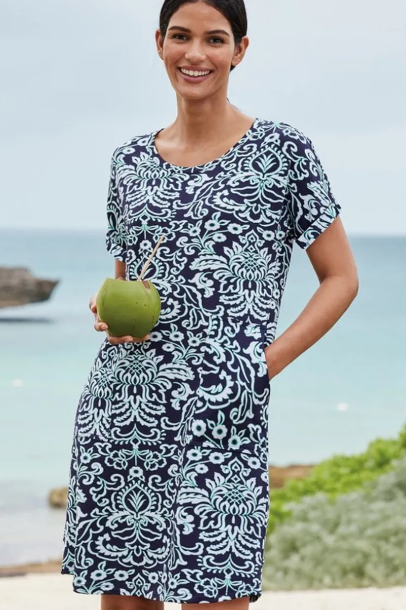 Fina French Terry Short Dress<Soft Surroundings Best