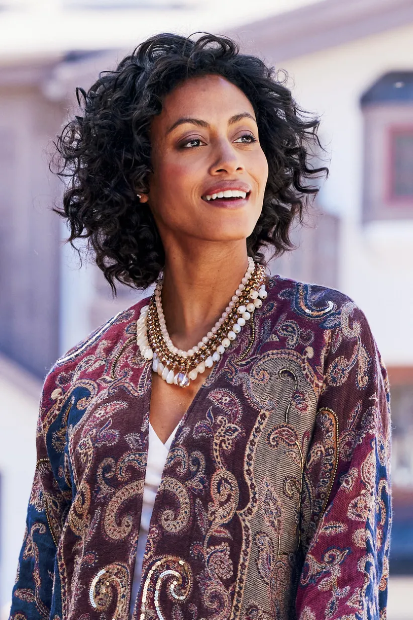 Hazel Bead Drops Necklace<Soft Surroundings Clearance