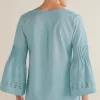 Heloise Eyelet Sleeve Tunic<Soft Surroundings Clearance