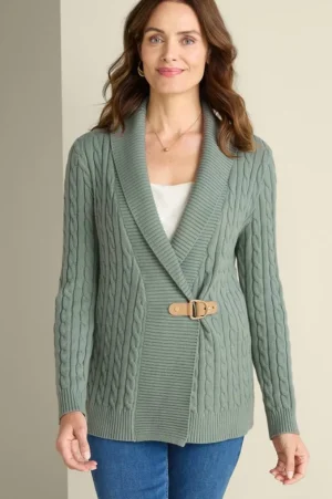 Ivey Cable Knit Cardigan<Soft Surroundings Hot