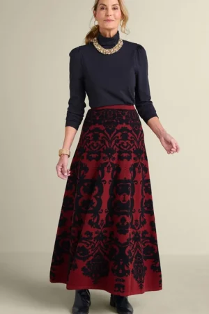 Jacobean Sweater Skirt<Soft Surroundings Clearance