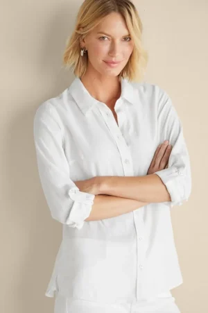 Jordan Linen Blend Shirt<Soft Surroundings Discount