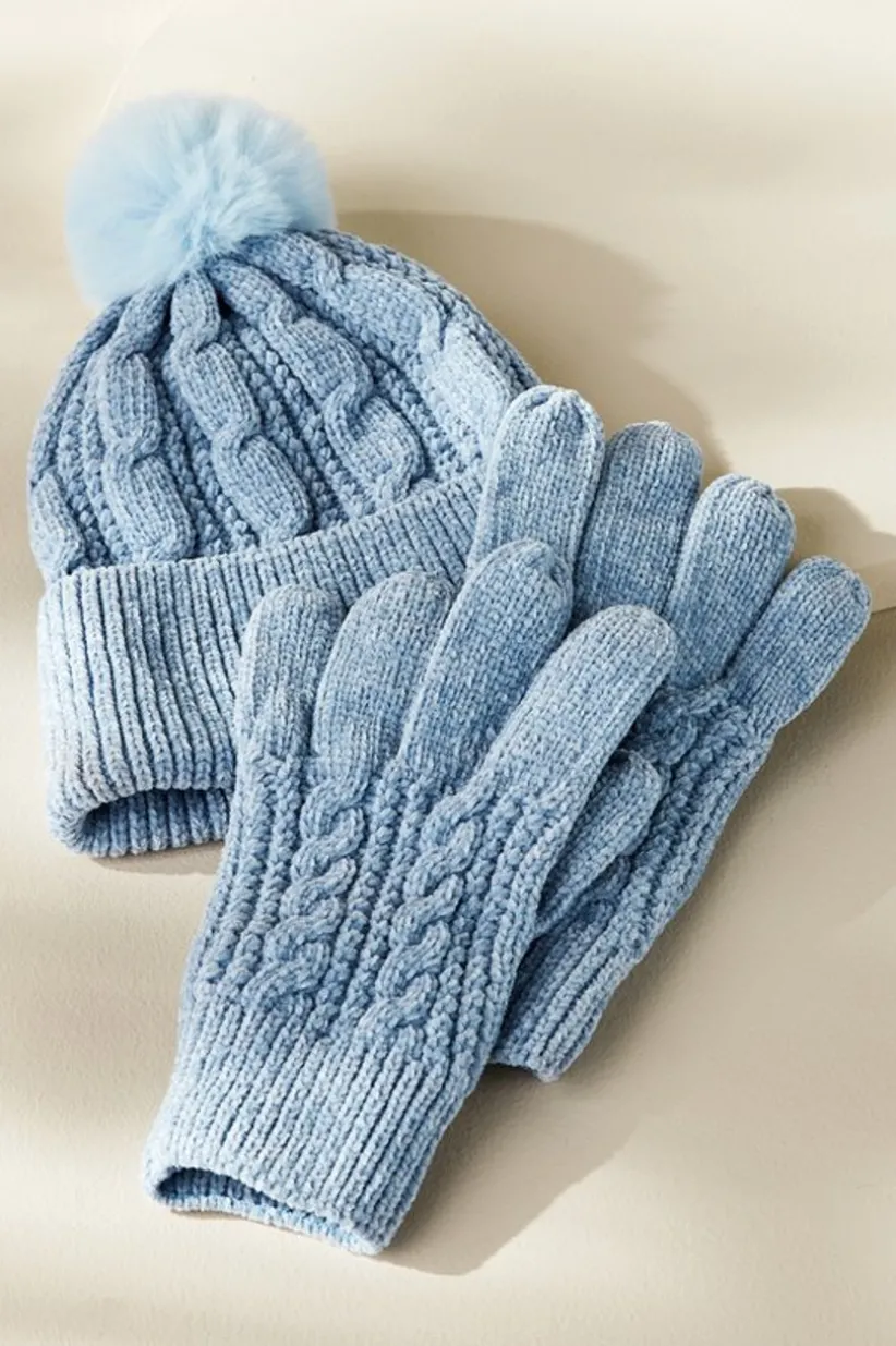 Jules Chenille Hat & Gloves Set<Soft Surroundings Outlet