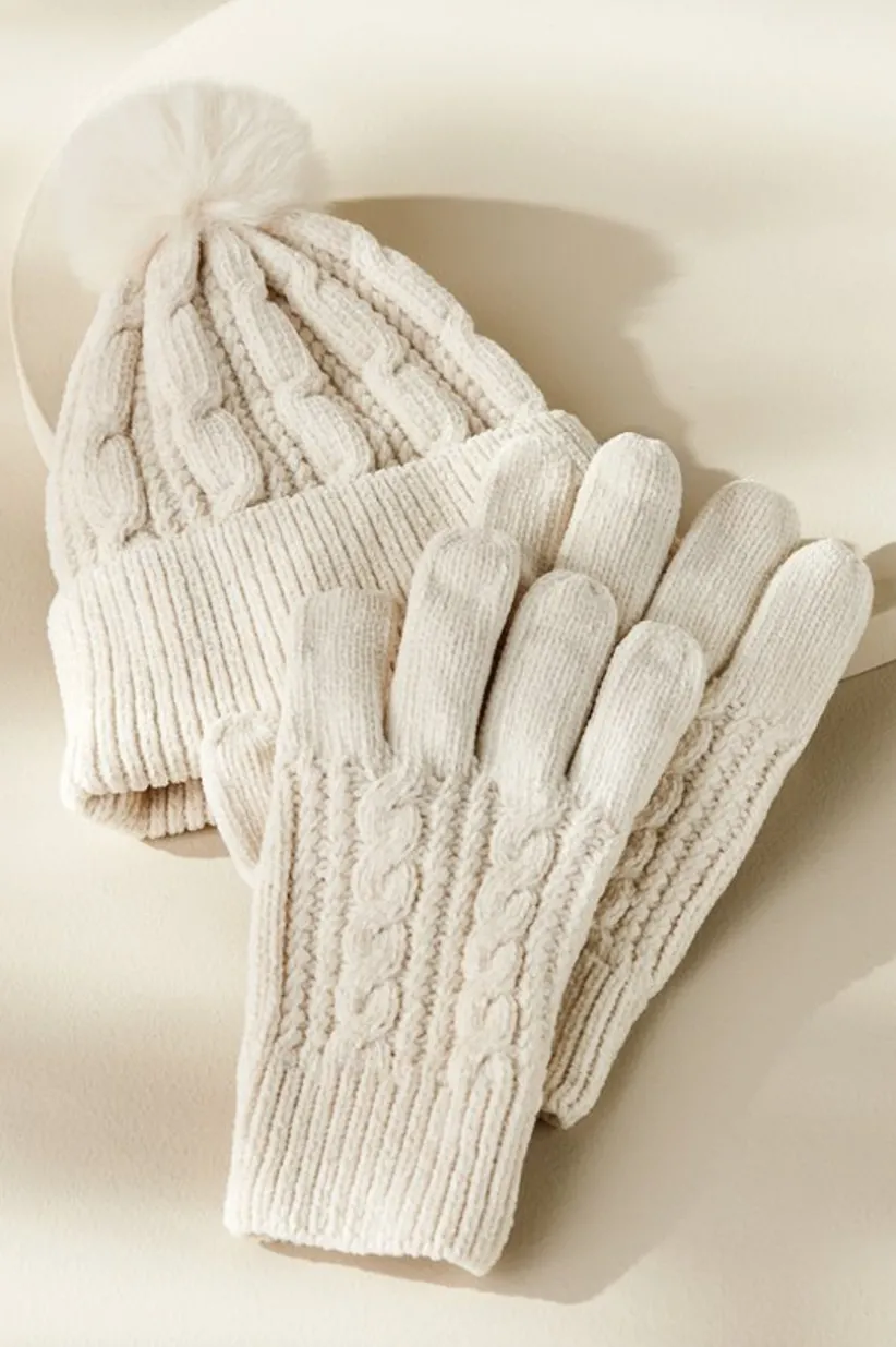 Jules Chenille Hat & Gloves Set<Soft Surroundings Outlet