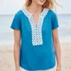 Kaitlyn Embellished Knit Tee<Soft Surroundings Outlet