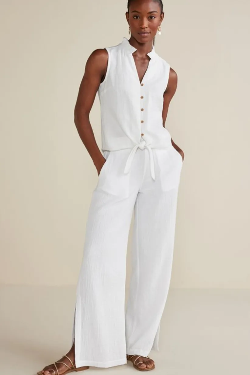 Khulani Wide Leg Gauze Pants<Soft Surroundings Outlet
