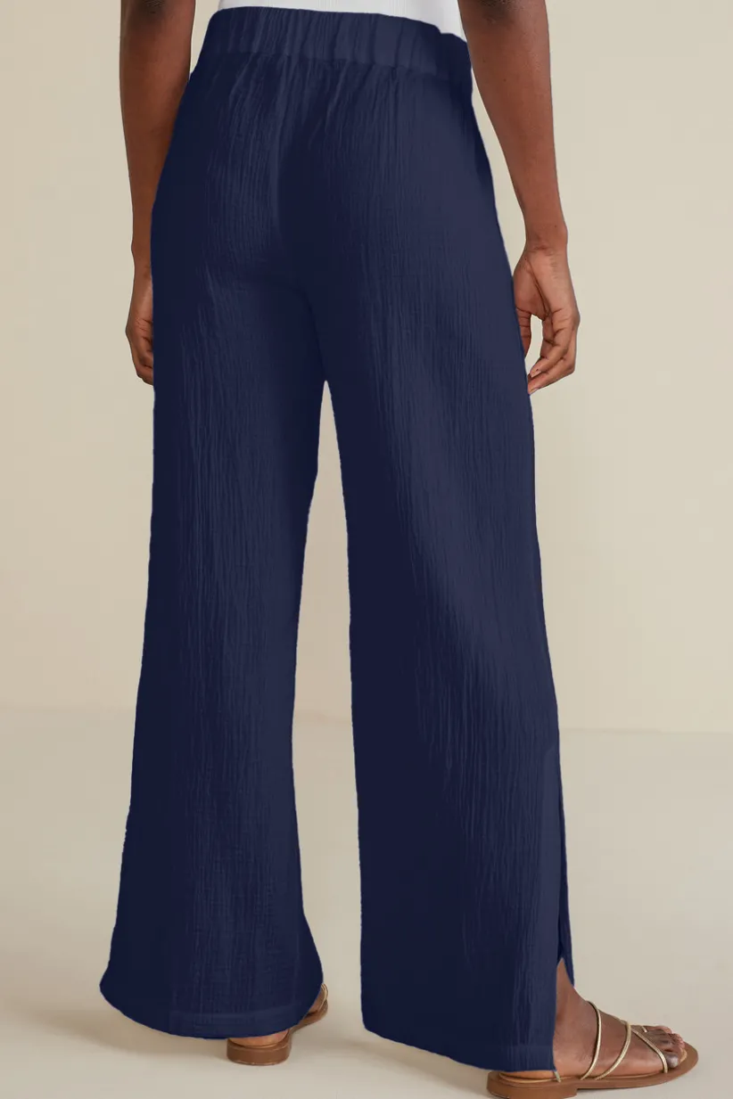 Khulani Wide Leg Gauze Pants<Soft Surroundings Outlet