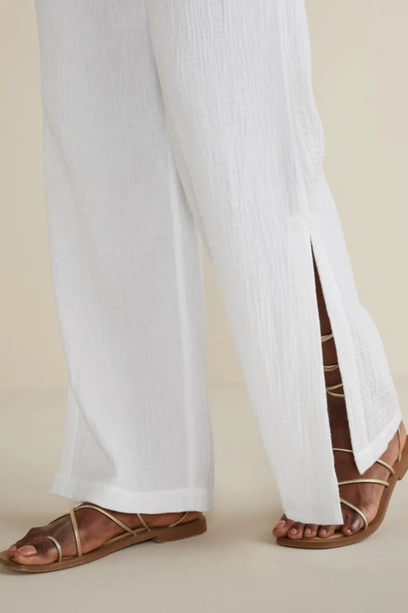 Khulani Wide Leg Gauze Pants<Soft Surroundings Outlet