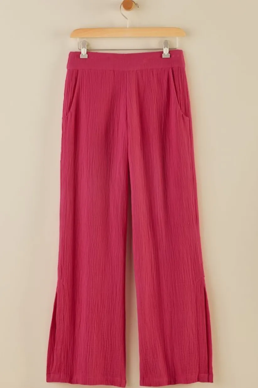 Khulani Wide Leg Gauze Pants<Soft Surroundings Outlet