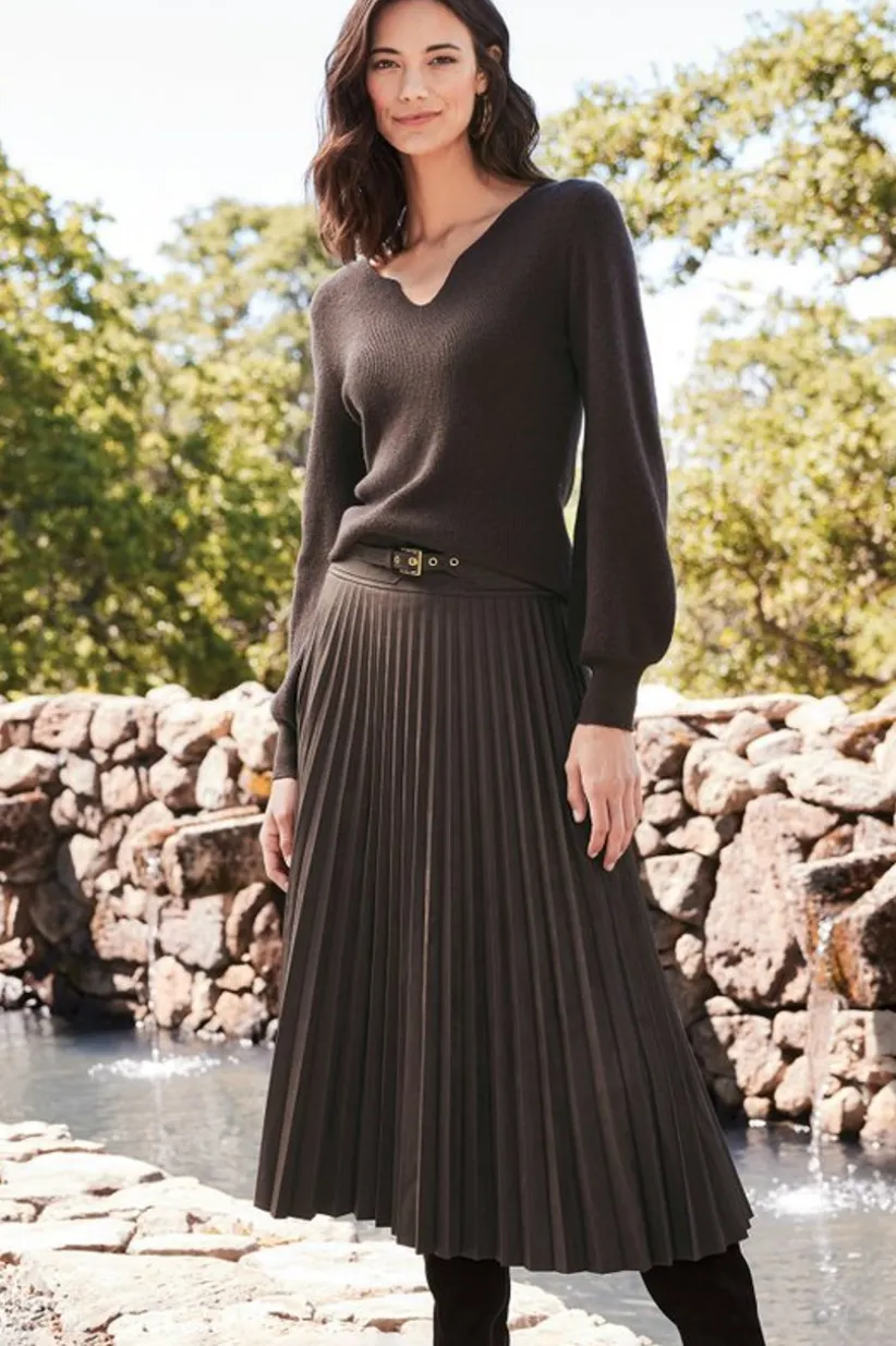 Lavina Faux Suede Skirt<Soft Surroundings Hot